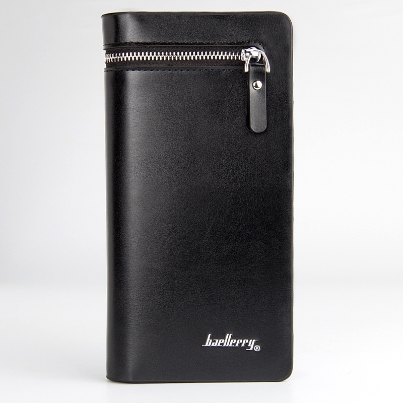 Ví Da PU Dài Đựng Điện Thoại Và Thẻ Có Khóa Kéo Thời Trang Cho Nam