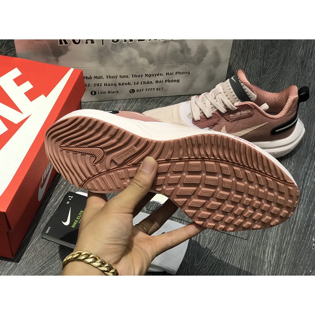 Siêu Phẩm Giày Thể Thảo Sneaker Ni.ke zoom Wa.ter Shell Nâu Hồng SIêu Xinh Cao Cấp Ảnh Thật + freeship + Tặng Tất