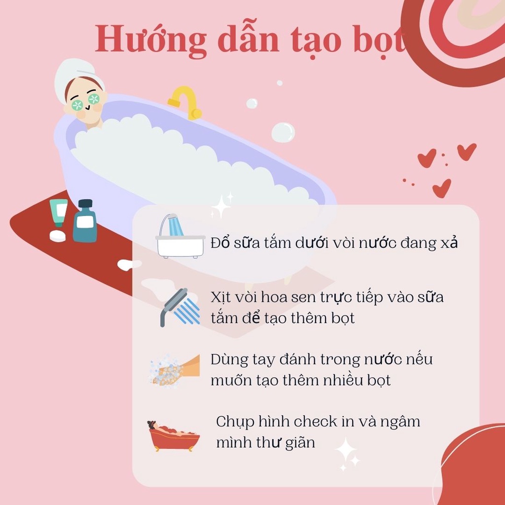 Sữa Tắm Tạo Bọt, Tạo Bọt Chuyên Dùng Cho Bồn Tắm Romantic Bath Bomb
