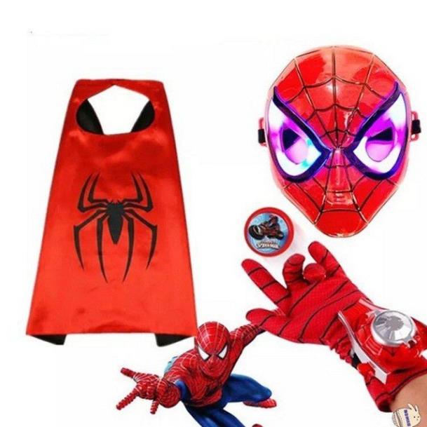 Combo đồ chơi Người nhện Spiderman Áo choàng, mặt nạ, găng tay
