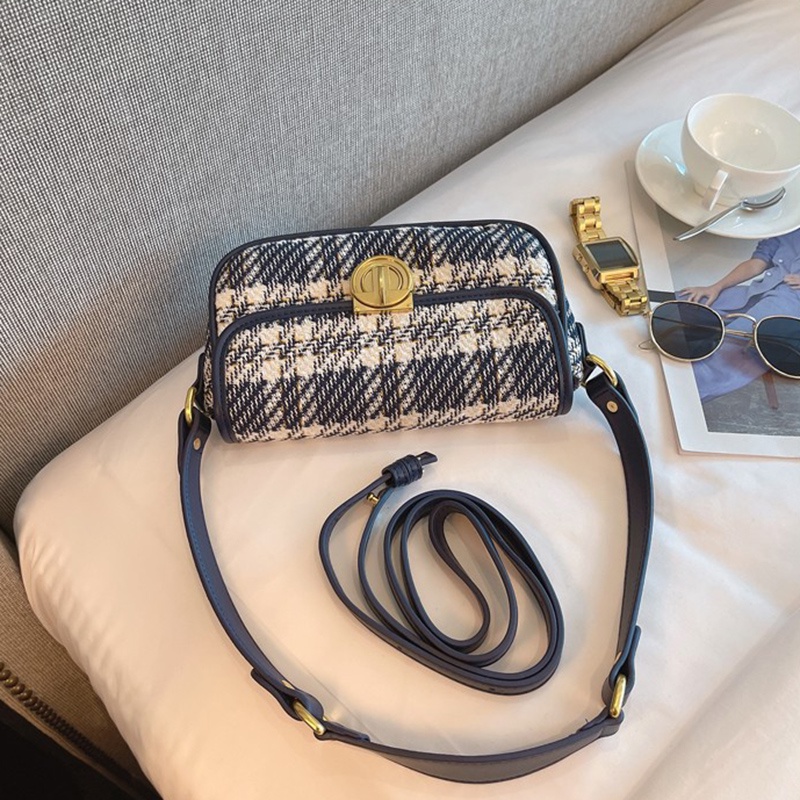 Túi đeo chéo IELGY họa tiết caro chất lượng cao dễ phối đồ sành điệu cho nữ