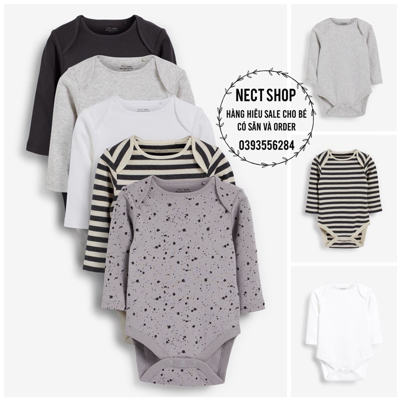 5 áo body dài tay cài cúc đũng nect sale