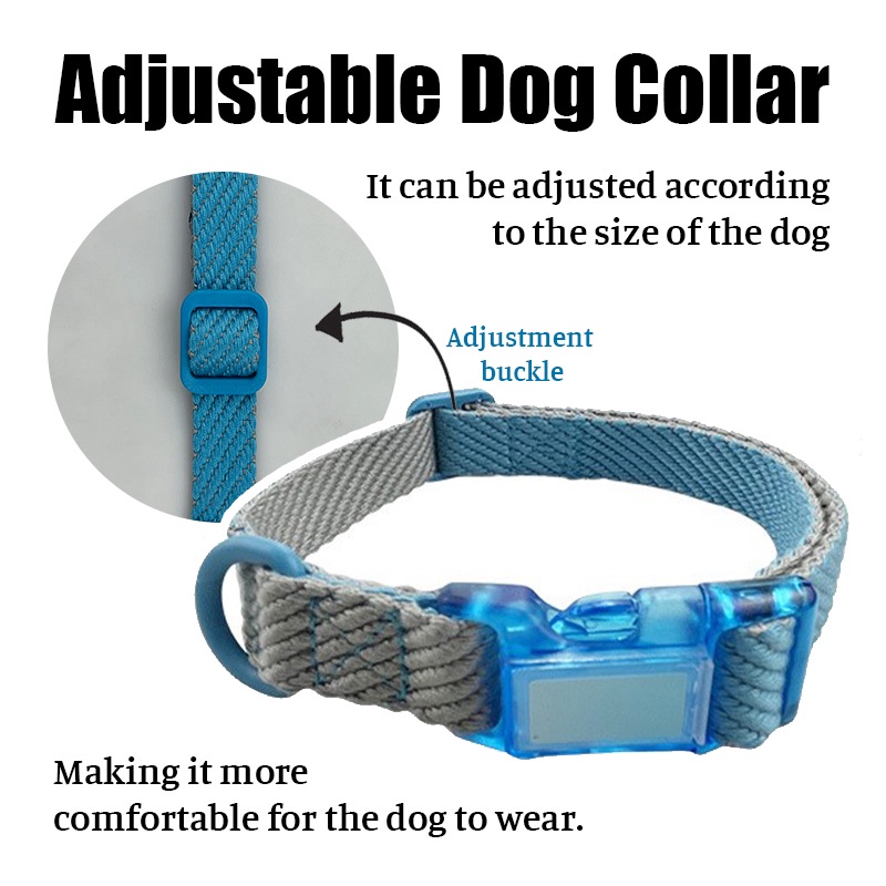 HamshMoc Vòng Cổ Chữ D Bằng Kim Loại Mềm Chống Thất Lạc Có Thể Điều Chỉnh Cho Thú Cưng Cỡ Nhỏ / Vừa / Lớn