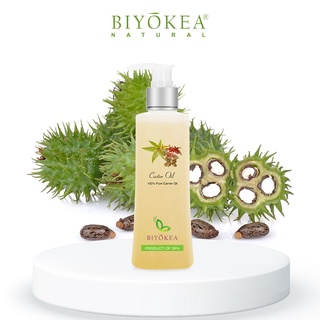 Dầu massage thầu dầu biyokea nguyên chất giúp dưỡng da, giữ ẩm, ngăn ngừa nếp nhăn, 200/1000ml