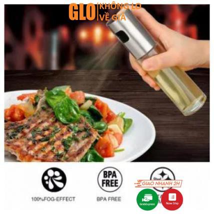 Chai Xịt Thủy Tinh Đựng Dầu 100ml Giúp Món Nướng Thơm Ngon Và Không Bị Khô