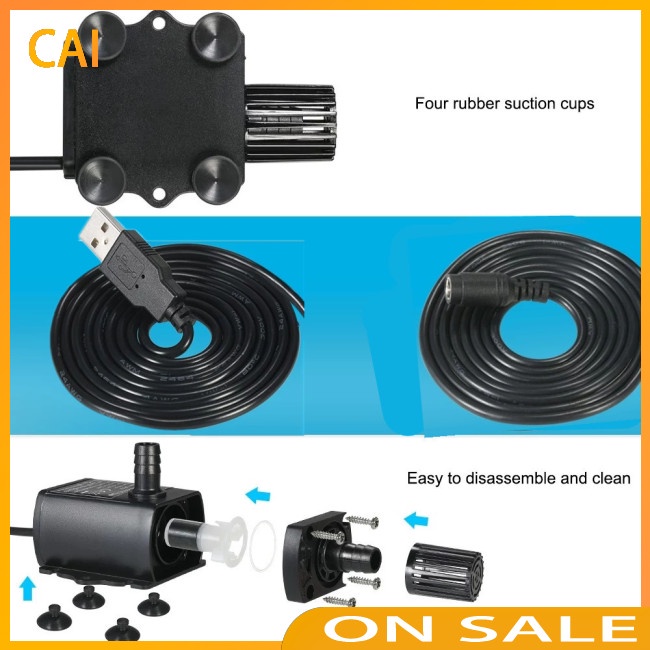 Máy Bơm Nước Mini 4 Chế Độ CAI DC12V USB 5V