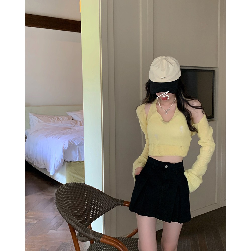 chân váy jean Chữ A Lưng Cao Phong Cách Hàn Quốc Gồm 3 Màu | BigBuy360 - bigbuy360.vn