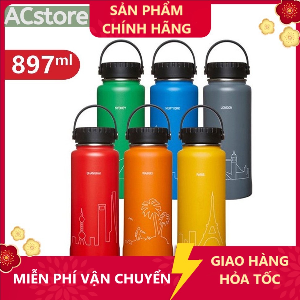 Bình Giữ Nhiệt Lock&amp;Lock Riga Tumbler LHC4160 (897ml) - Hàng Chính Hãng, Bằng Thép Không Gỉ, Có Lưới Lọc Inox