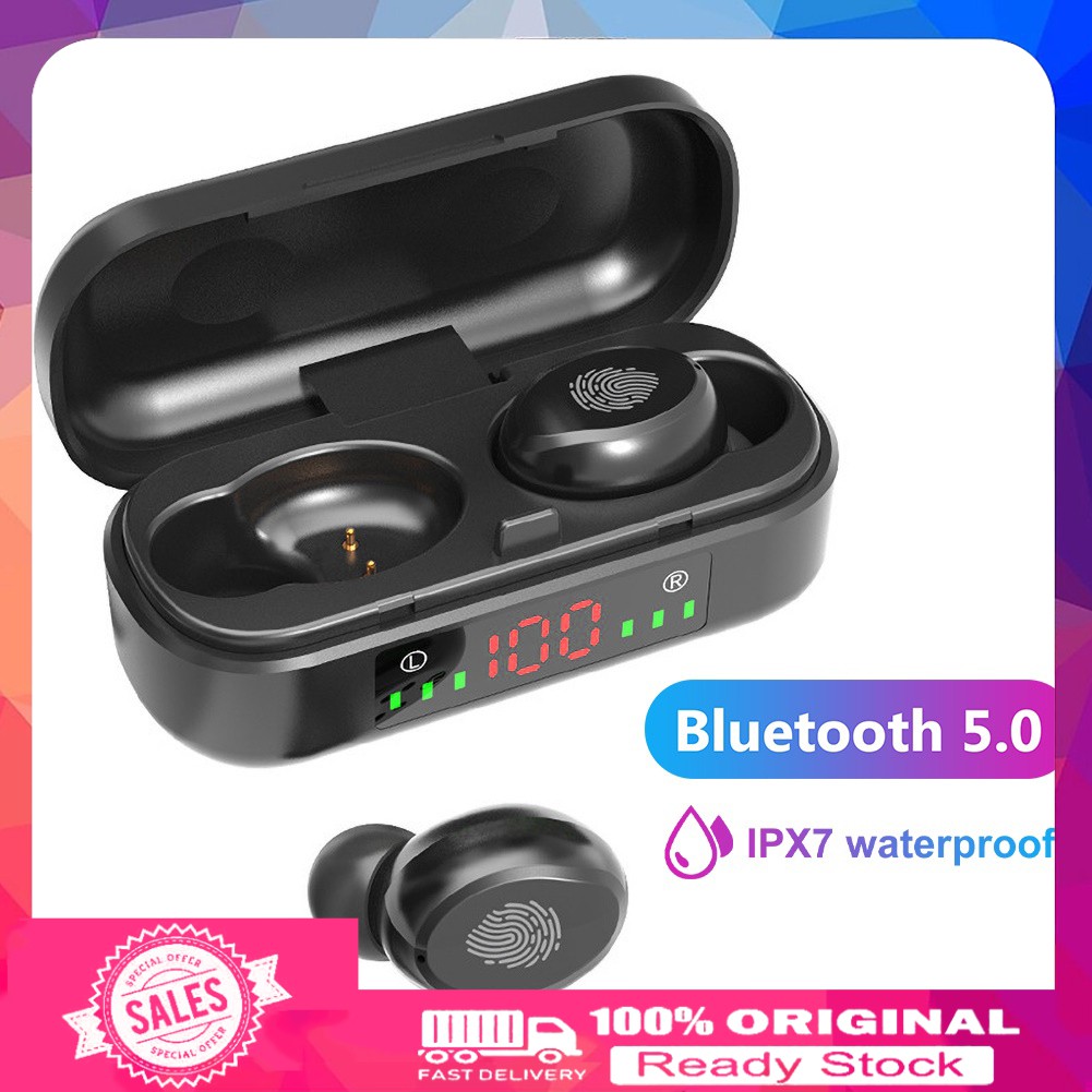 Tai Nghe Bluetooth 5.0 Không Dây Chống Thấm Nước Kn V8 Tws