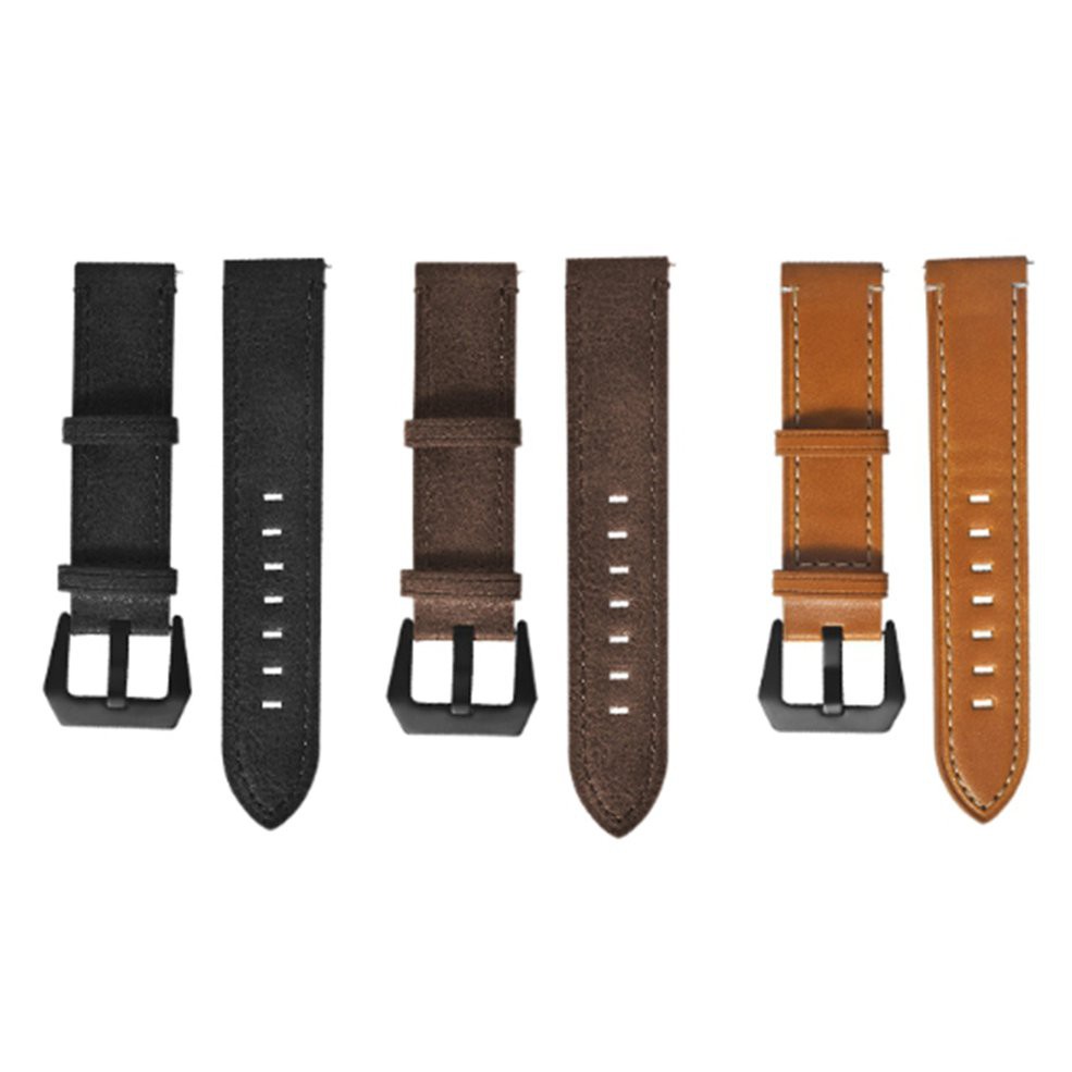 【HOT】Watch Stainless Steel Plating Buckle Retro Texture Handmade Leather Strap