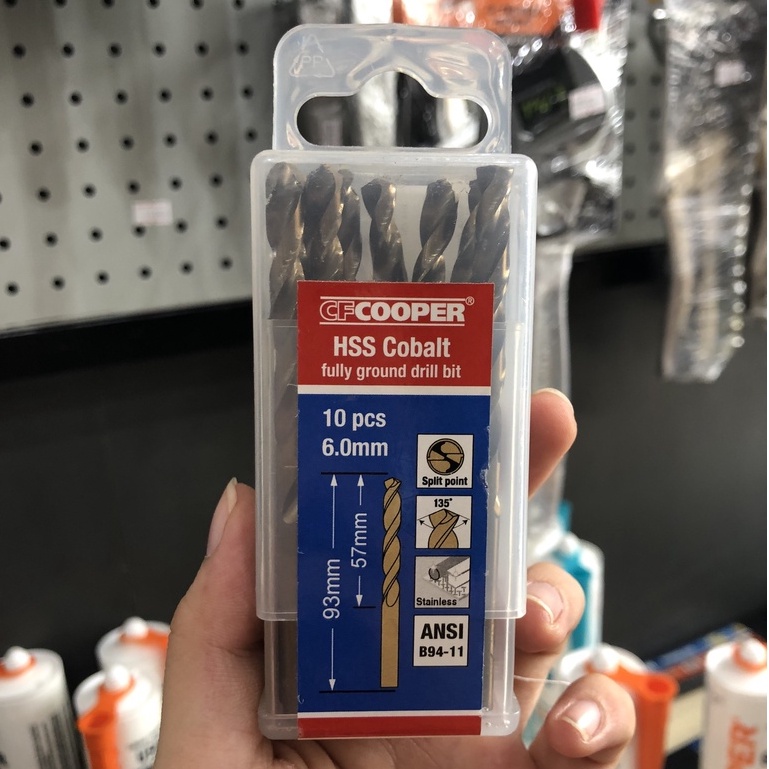 MŨI KHOAN INOX THÉP COBALT  CF COOPER