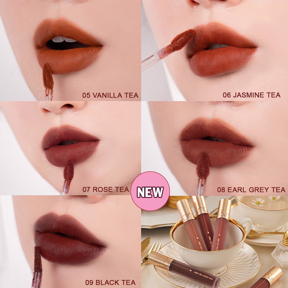 Combo Phấn phủ dạng nén Romand Better Than Finish 12g + Son kem lì Romand Milk Tea Velvet Tint 4.4g
