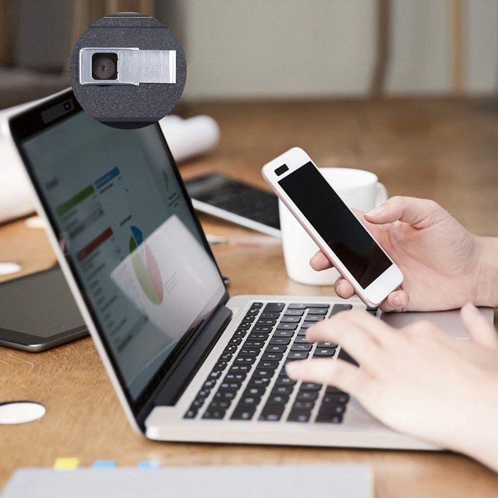 Nắp Che Webcam Mini Bằng Kim Loại Mỏng Dạng Trượt Cho Laptop / Điện Thoại Thông Minh / Máy Tính