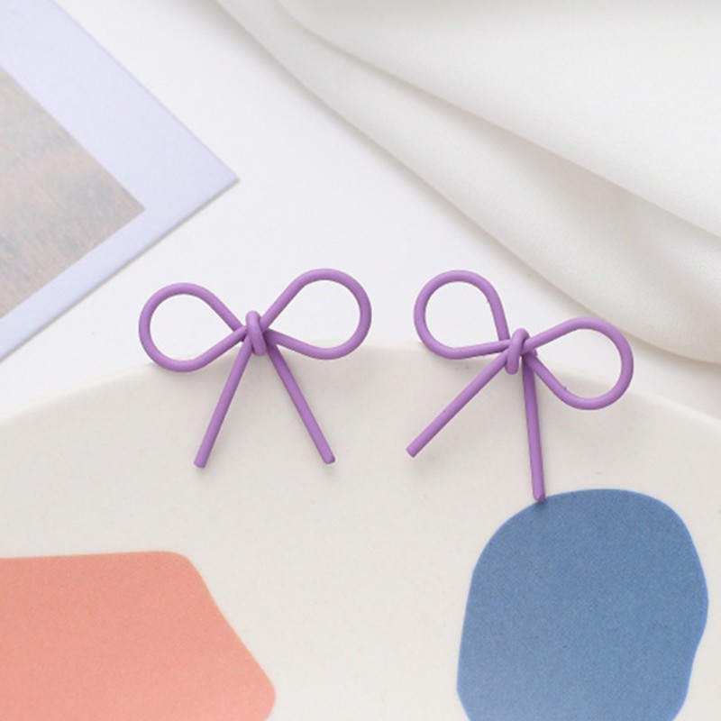 Khuyên Tai Hoa Tím Đính Hạt Giả Ngọc Trai