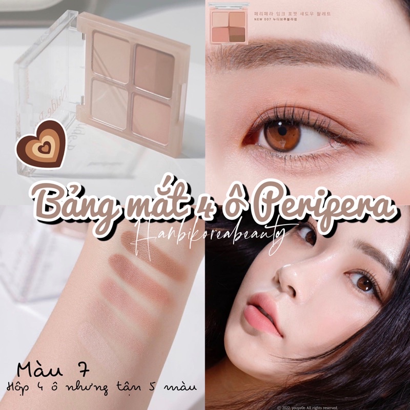 BẢNG MẮT 4 Ô PERIPERA XINH XỈU⚡️✨