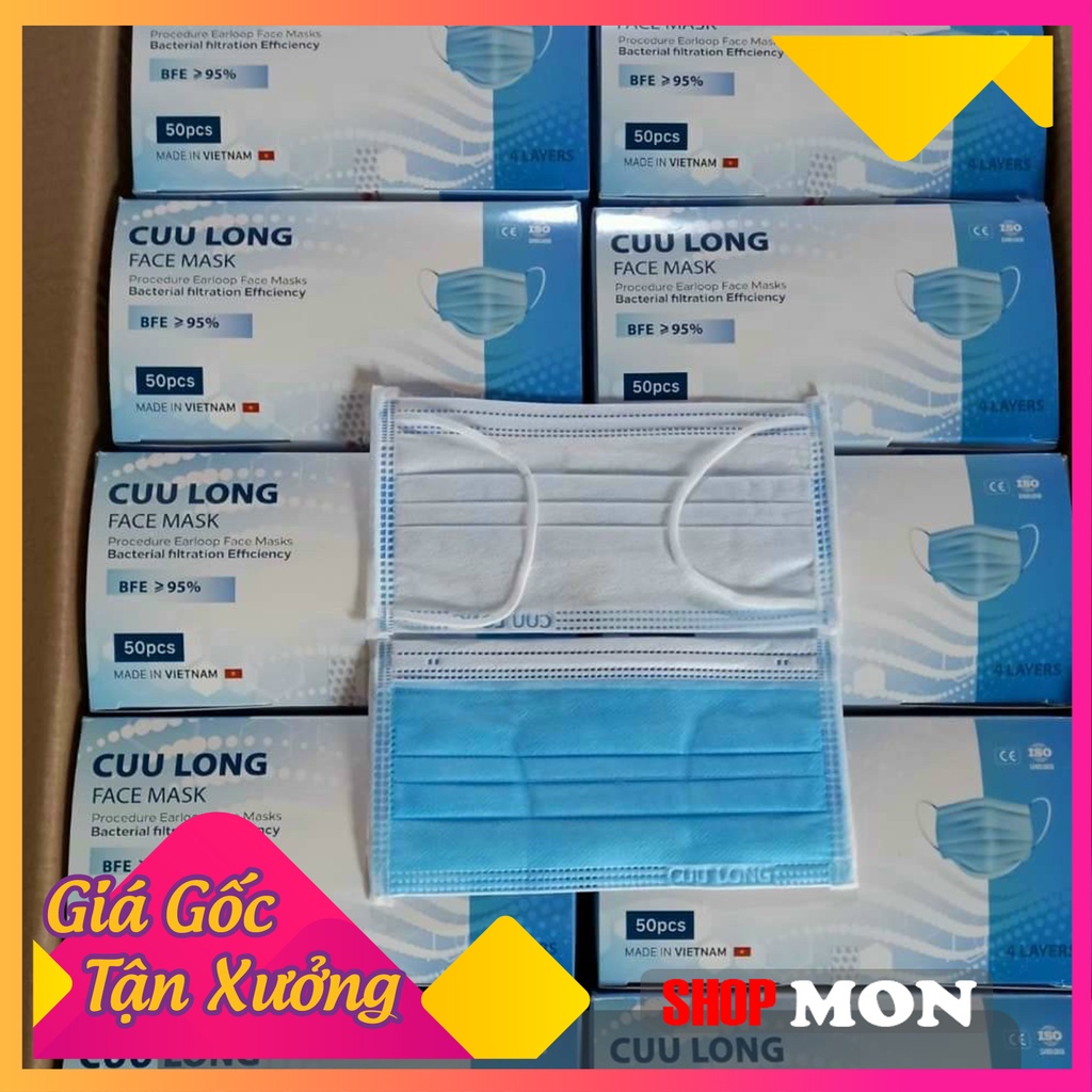 Khẩu Trang Y Tế 4 Lớp Cửu Long Kháng Khuẩn Siêu Dày - Loại Tốt | BigBuy360 - bigbuy360.vn