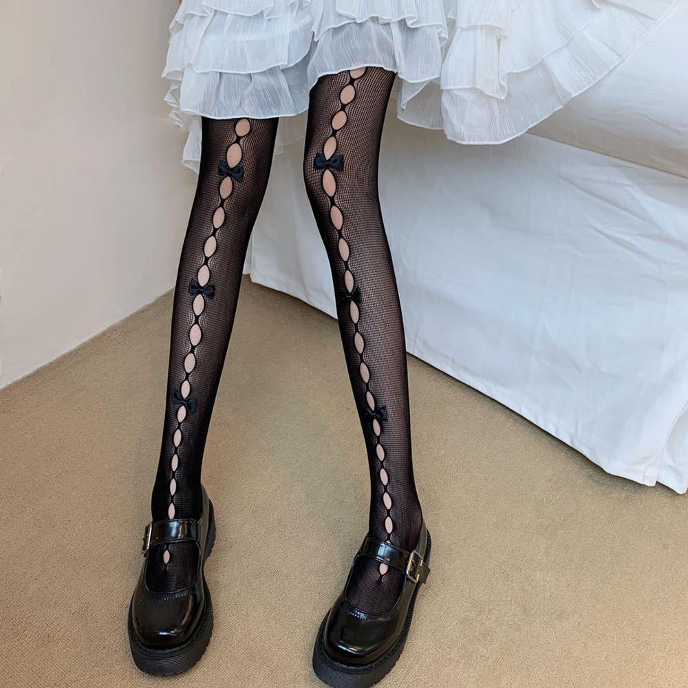 Vớ Lolita Co Giãn Tốt Đính Nơ Dễ Thương Quyến Rũ Cho Nữ