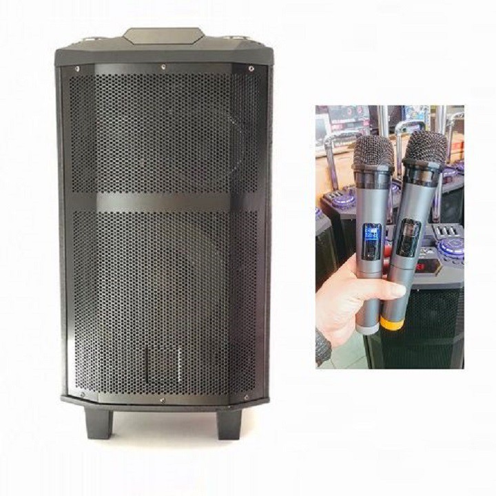 LOA KÉO KARAOKE THÙNG GỖ ZANSONG K5 BASS 3.5 TẤC KÈM 2 MIC CỰC KHỦNG