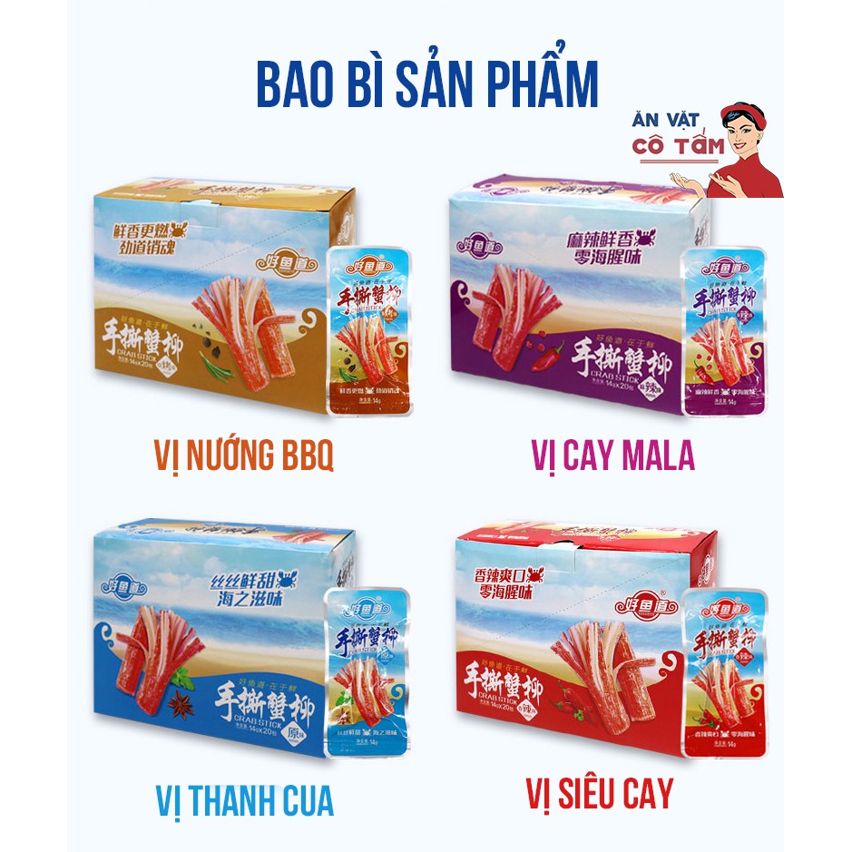 🔥Shop khuyên dùng🔥 THANH CUA XÉ SỢI thanh cá thơm mềm nhiều vị ăn vặt cay cay thơm ngon khó cưỡng