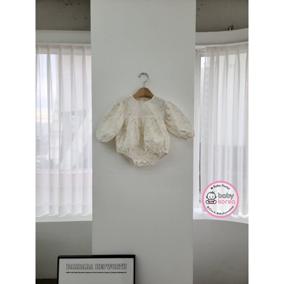 SET SUIT KÈM MŨ BONET THÊU 3D CAO CẤP MADE IN KOREA BÉ GÁI