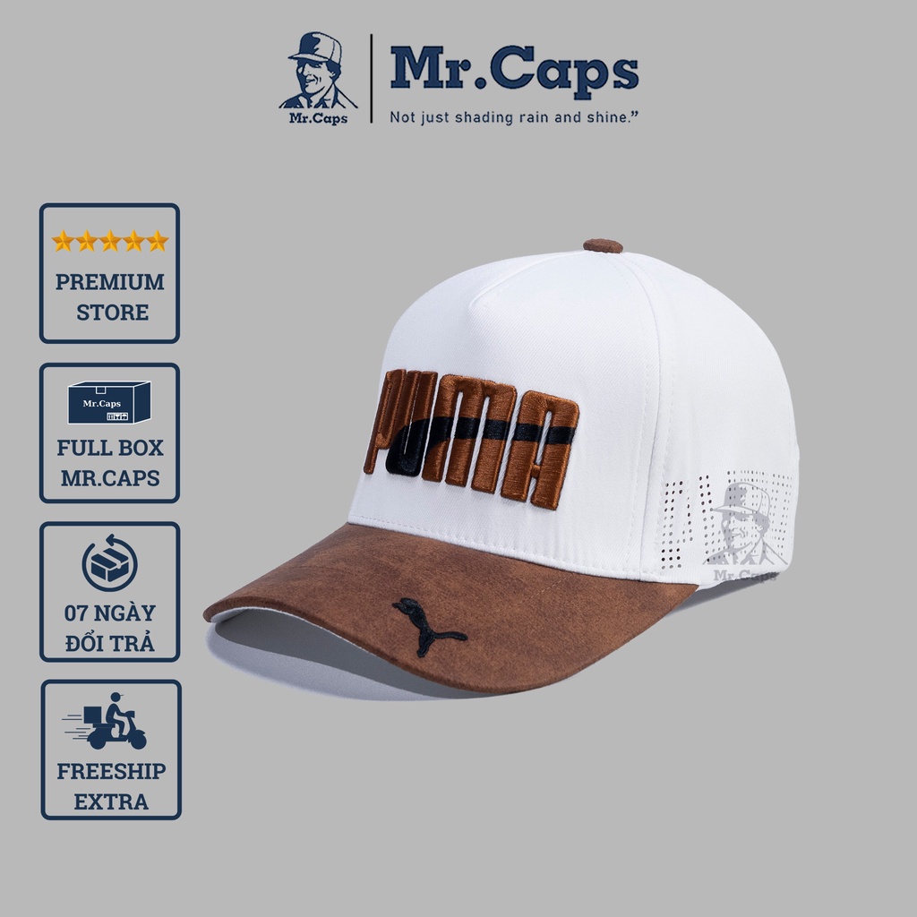 Nón lưỡi trai nam Puma bít đuôi- Mũ thời trang Hàn Quốc form unisex cho nam nữ baseball FullBox cao cấp Mrcap Store PM05