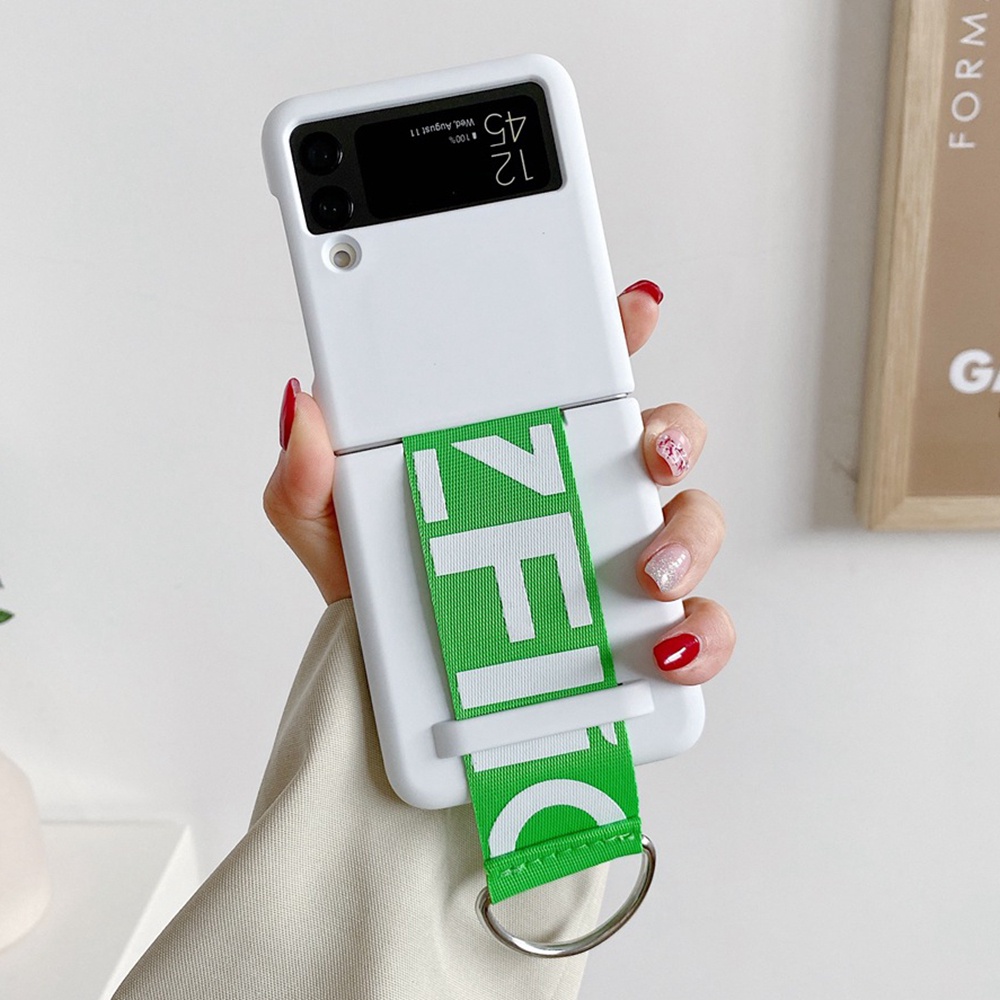 Ốp Điện Thoại Cứng Chống Sốc Có Dây Đeo Cho Samsung Galaxy Z Flip 5 3 4