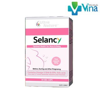 Ultra Nature Selancy - Viên Uống Bổ Bà Bầu - Bổ Sung Vitamin Khoáng Chất Tăng Cường Sức Đề Kháng Cho Phụ Nữ Mang Thai