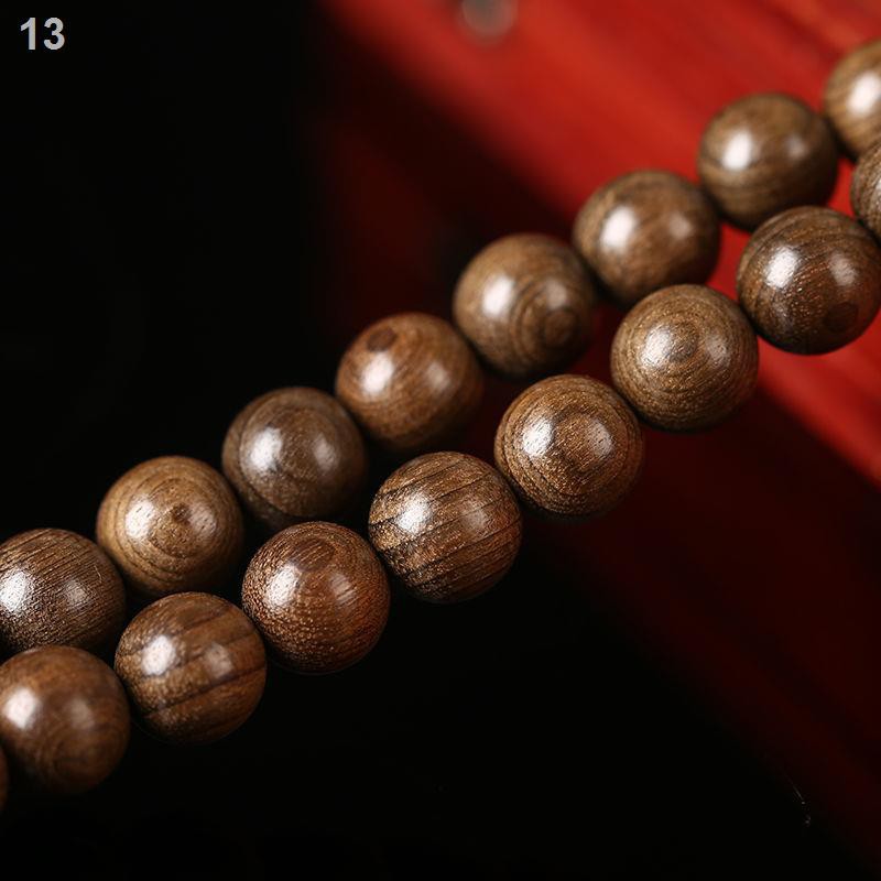 Vòng đeo tay Hải Nam Huanghuali với 108 vị Phật Chu màu vàng cổ bằng gỗ cẩm lai Manifold Gloomy Wood nhiều chuỗi hạt