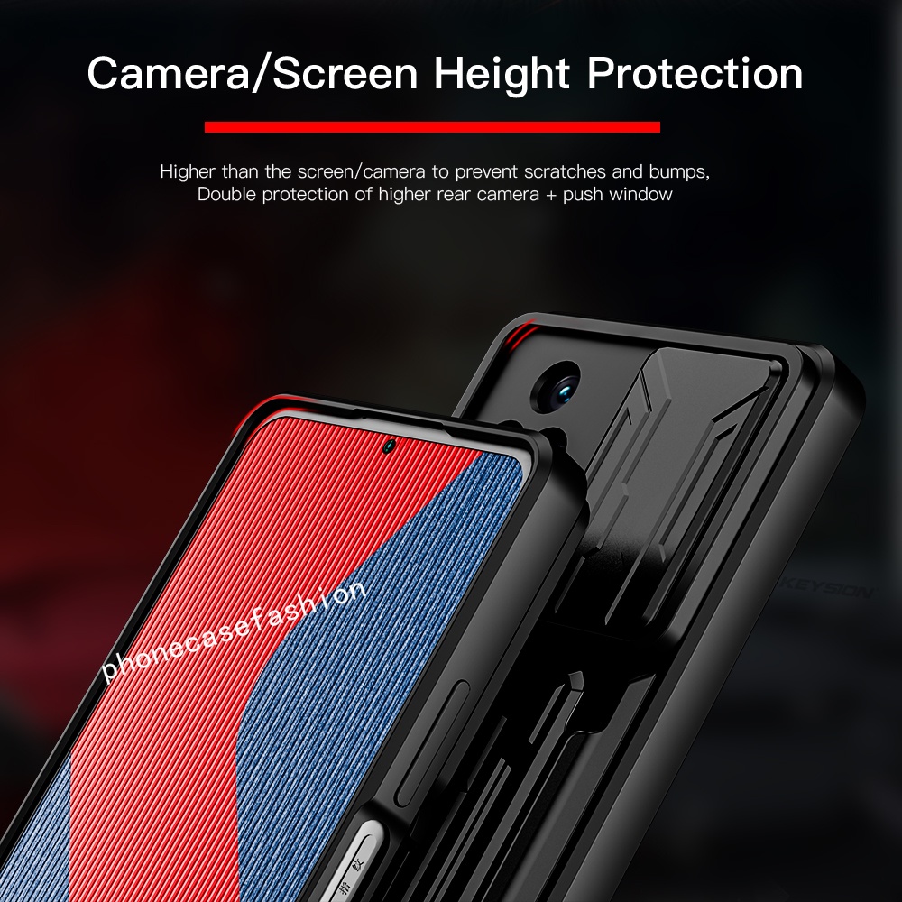 Ốp Điện Thoại Cứng Kiểu Giáp Chống Sốc Kèm Giá Đỡ Nhẫn Sang Trọng Cho Xiaomi poco F5 pro F4 GT F4GT X5 pro 5G