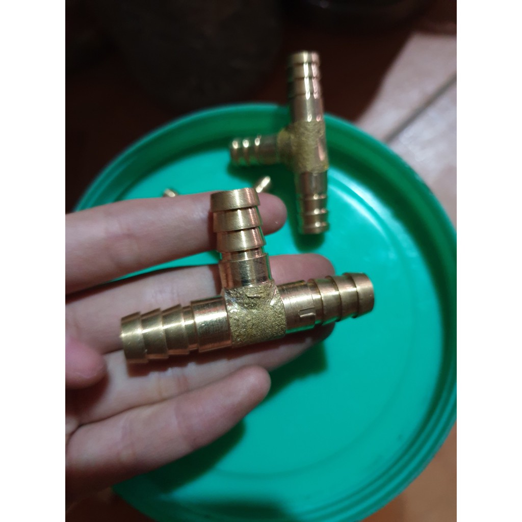 Tê nối ren của ống ga bình bioga 3 loại đầu 8, 10 và 12