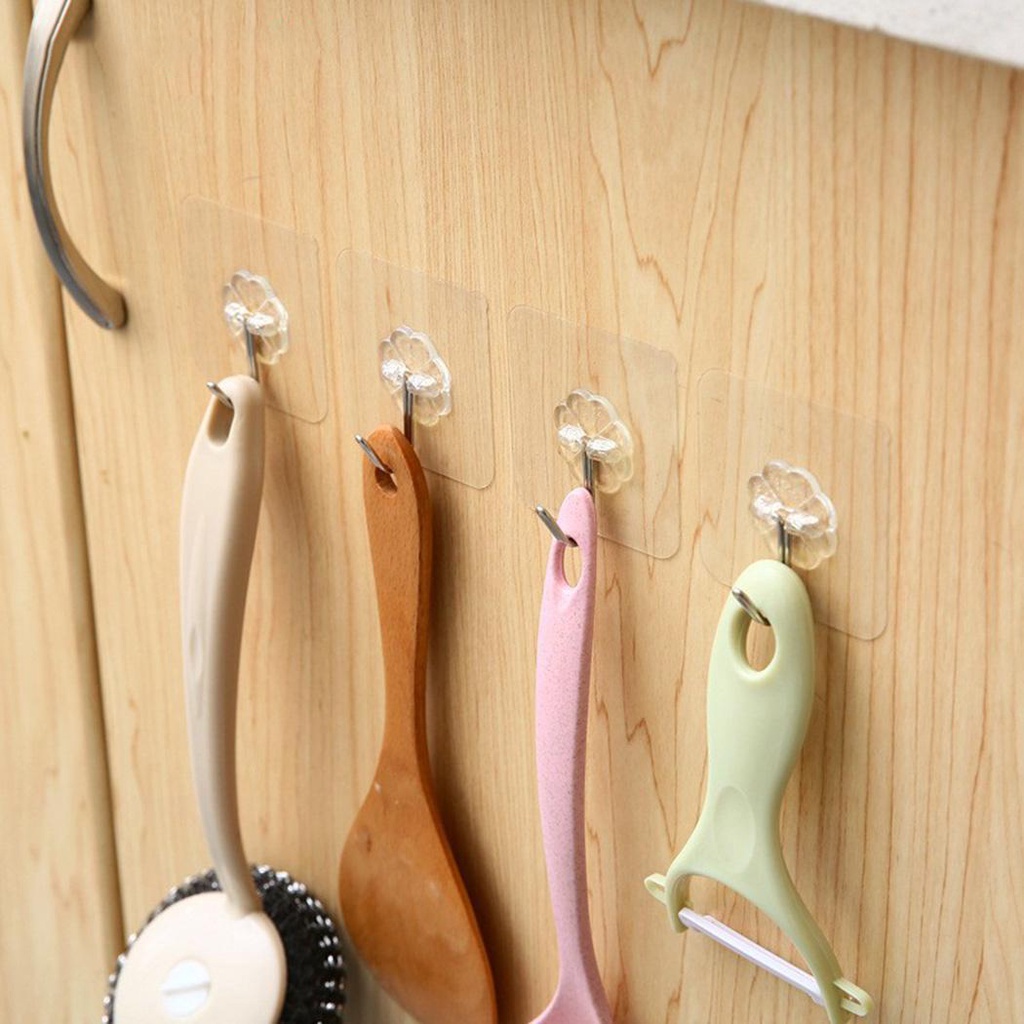 BUMARL Non-Marking Hook Stickers Strong Wall Sticky Hook Wall Kitchen Free Punch