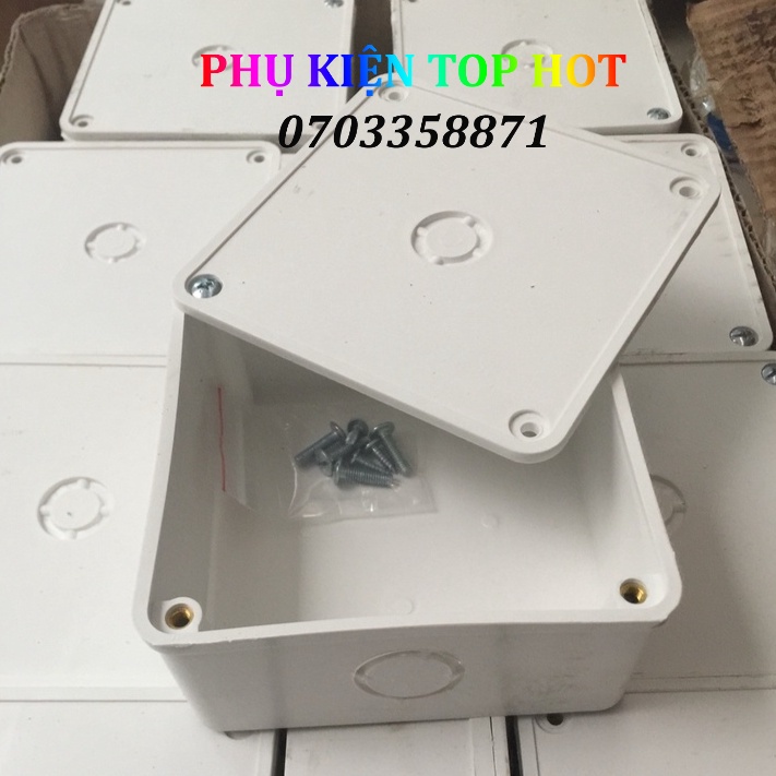 Hộp kỹ thuật điện 12x12x6 hỗ trợ lắp camera chất liệu ABS