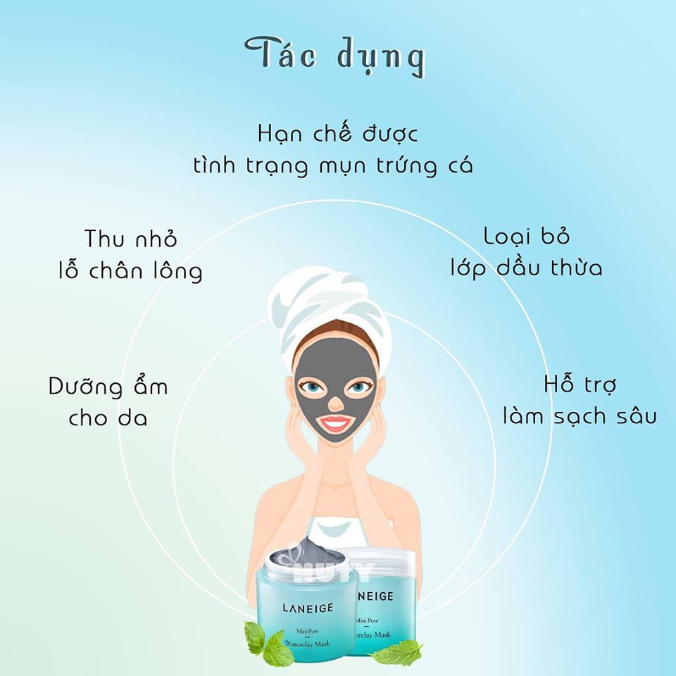 Mat Nạ Đất Sét Laneige Mini Pore Waterclay Mask