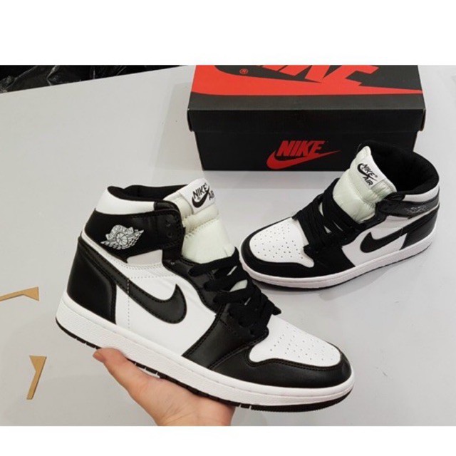 [Hang 11] Giày jordan 1 đen trắng, giày jordan panda cao cổ hàng 1:1 da nhăn chuẩn full box bill - Tina official | BigBuy360 - bigbuy360.vn