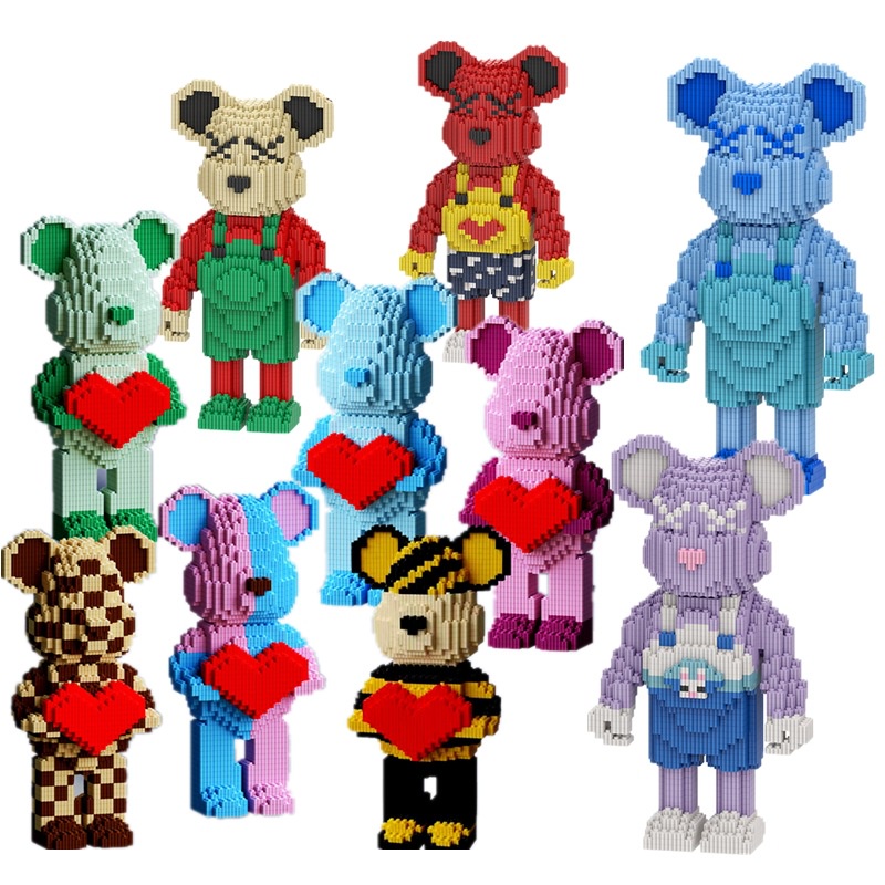 Lego Bearbrick, Đồ Chơi Lắp Ráp Gấu Bearbrick Cỡ Lớn 36cm annhienstore