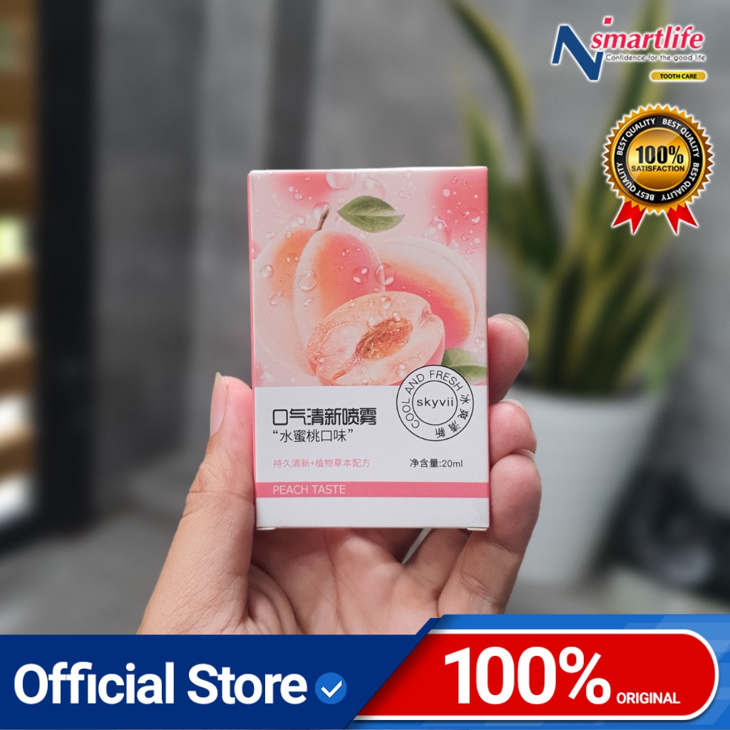 Chai xịt thơm miệng SKYVII 10ml Vị Đào/Bạc Hà/Nho Thơm Mát giúp hơi thở luôn thơm mát