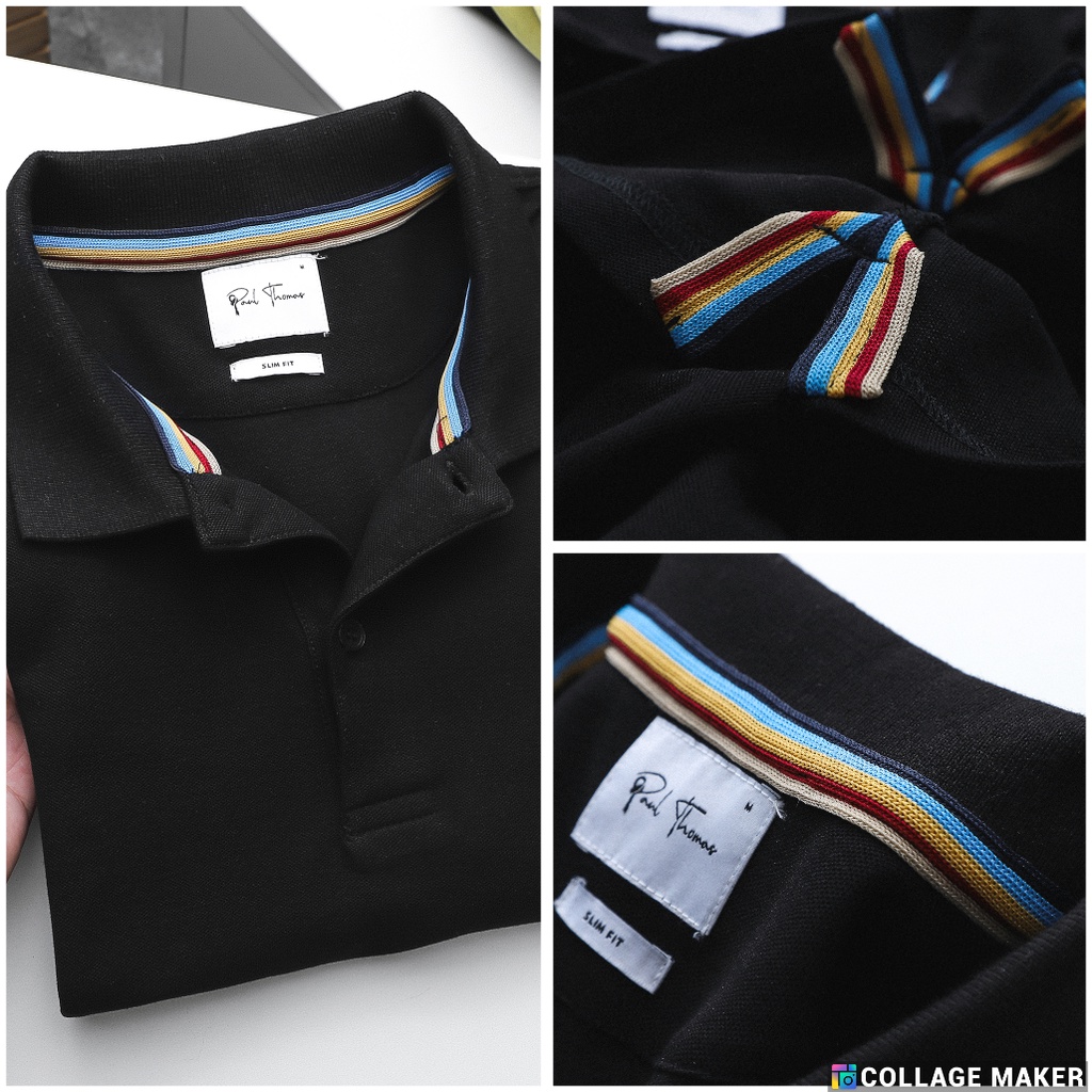 |Hẻm Store| Áo Polo nam, áo thun có cổ SATOSHI SAPL19 Single Jersey Yarndyed Sọc Nhuyễn chất liệu cotton 100% 3 màu Xanh | BigBuy360 - bigbuy360.vn