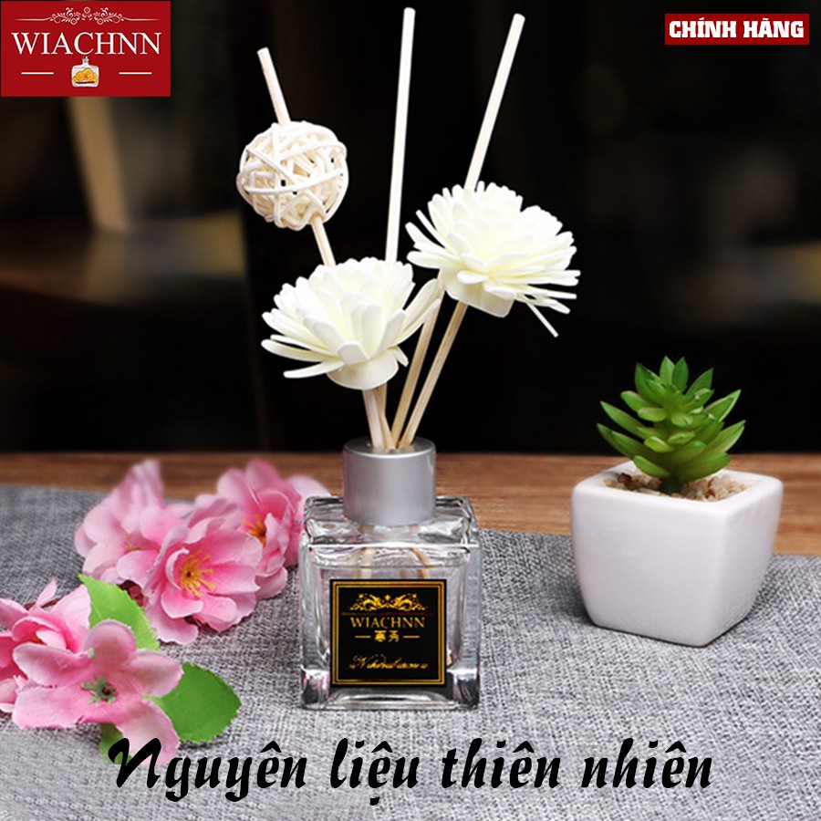 Tinh Dầu Thơm Thiên Nhiên WIACHNN 50ml Để Phòng Que Gỗ Tự Khuếch Tán Thanh Lọc Khử Mùi Không Khí KT01