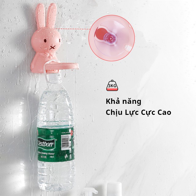 [RẺ NHẤT SHOPEE] Cốc đựng bàn chải, kem đánh răng hình thỏ 13131, siêu dễ thương cho bé, kèm mút dính tường siêu chắc