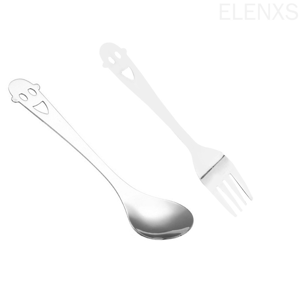 Muỗng và nĩa ăn uống cafe cán dài bằng thép không gỉ