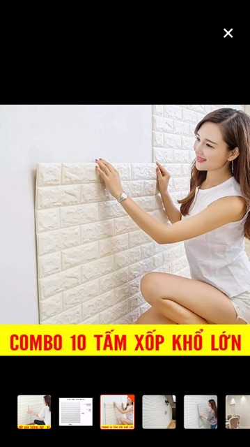 XỐP DÁN TƯỜNG GIẢ GẠCH 3D Kích thước 70x77cm