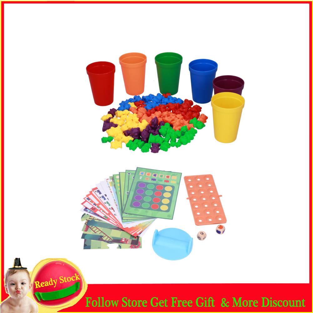 Punkstyle Kid Counting Bears Toy Weight Balance Safe Eco Friendly Educational Mathematics Color Sorting for Party Gathering Home