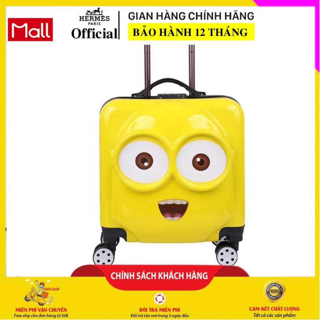 Rẻ Nhất shopee_VALI KÉO TRẺ EM 18inch hàng có sẵn cho bé-Nhựa dẻo cao cấp có khóa số an toàn cho bé VL89