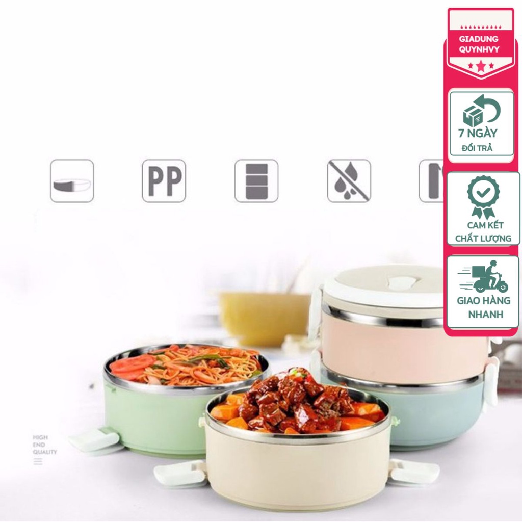 Hộp cơm giữ nhiệt lõi inox 2 tầng Lunch Box cao cấp