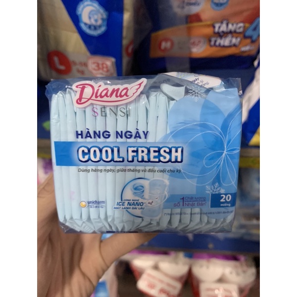 Băng Vệ Sinh Hàng Ngày Diana Sensi Cool Fresh Bịch 20 Miếng