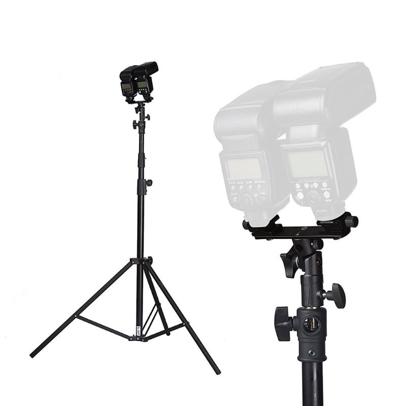 Bộ Chuyển Đổi Giá Đỡ Đôi Ốc Vít Cho Đèn Flash Máy Ảnh DSLR
