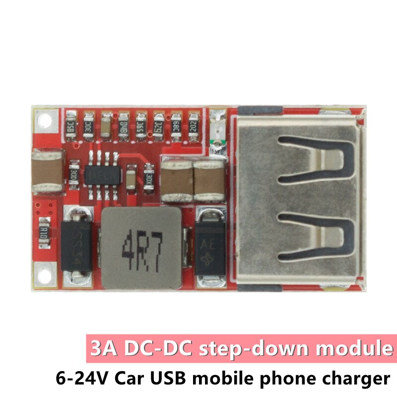Mô Đun Hạ Áp 6-24V 24V 12V Sang 5V USB DC-DC Hiệu Quả 97.5% Dành Cho Xe Hơi
