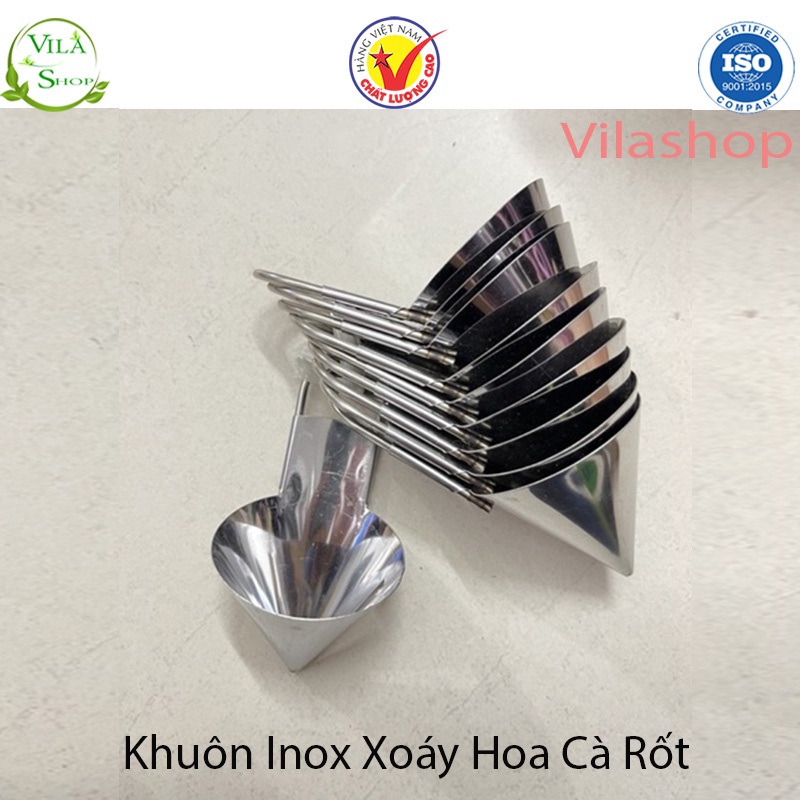 Nạo Xoáy Hoa Cà Rốt, Nạo Inox Tạo Hình Rau Củ, Khuôn Phễu Xoáy Tỉa Hoa Trang Trí Món Ăn Đẹp Mắt Tiện Lợi