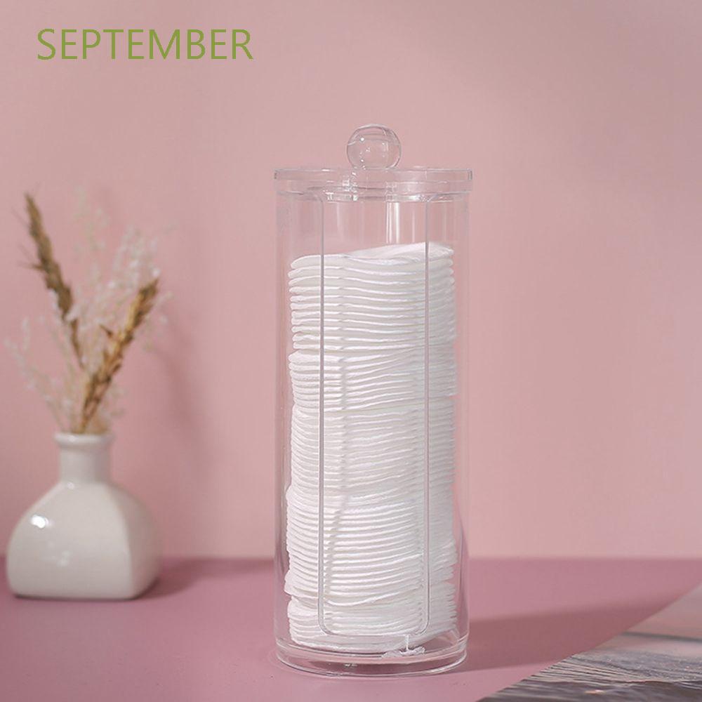 Hộp đựng tăm bông/bông tẩy trang/đồ dùng đa năng bằng acrylic trong suốt tiện dụng cho gia đình