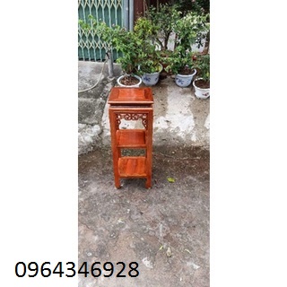 Đôn vuông 2 tầng gỗ lim kích thước cao 80 cm mặt vuông 30 cm.